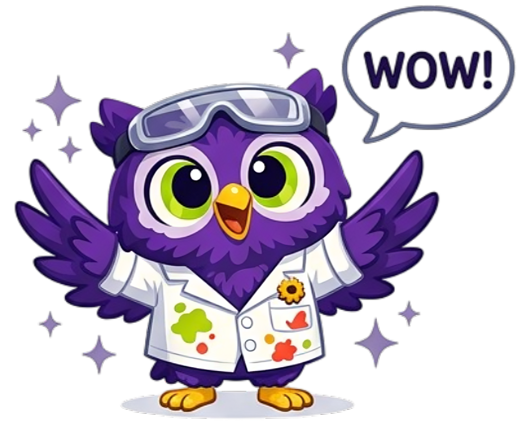 Zee the mascot of Whyzee Lab is excited to see Whyzee Lab STEAM toys Whyzee Lab mascot Zee excited about STEAM toys